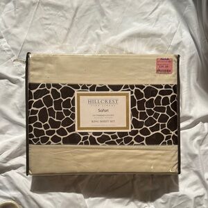 Hillcrest Safari King Sheet Set - Brown